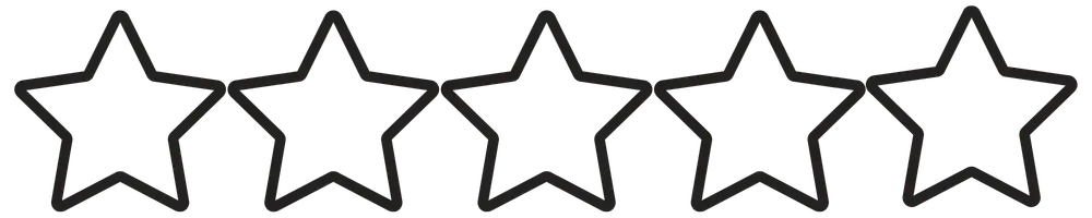 5-stars rating simple icon in dark gray